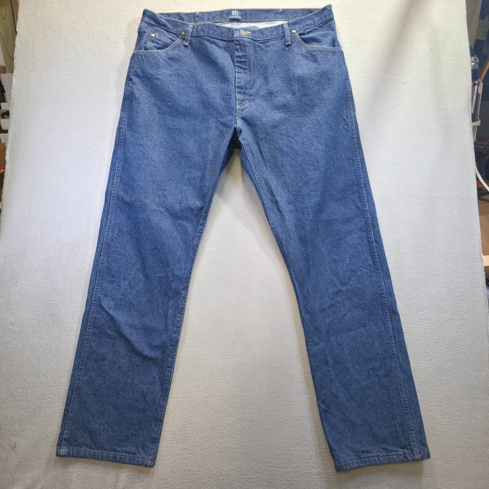 Wrangler 47 MWZPW Men's Denim Straight Leg Blue Jeans Size 42x34‎